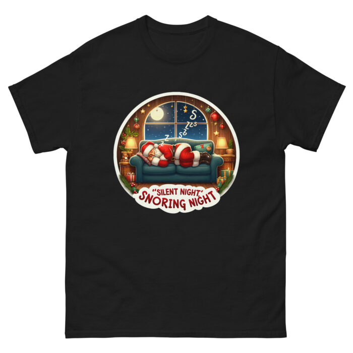 Silent Night, Snoring Night Unisex classic Wacky tee - Image 3