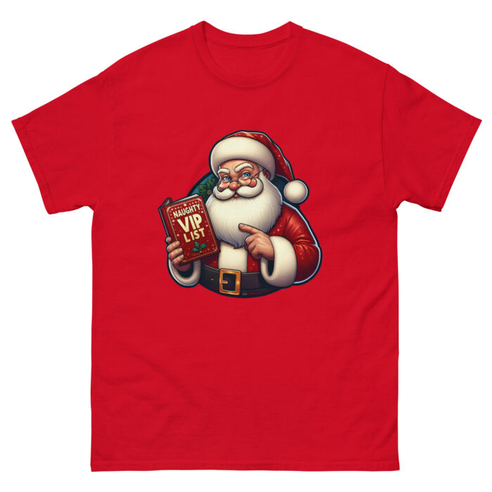 Santa’s Naughty VIP List Unisex classic Wacky tee - Image 5