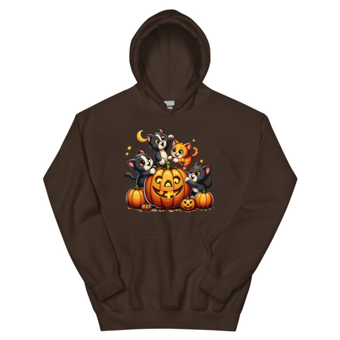 Kittens and Pumpkins Unisex Wacky Hoodie - Image 5