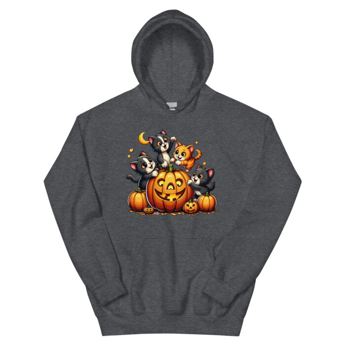 Kittens and Pumpkins Unisex Wacky Hoodie - Image 7