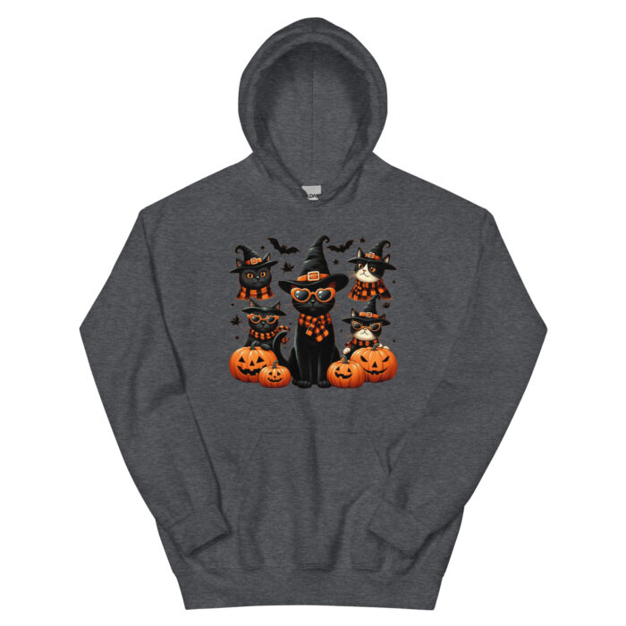 Spooky Cat Squad Unisex Wacky Hoodie - Image 5