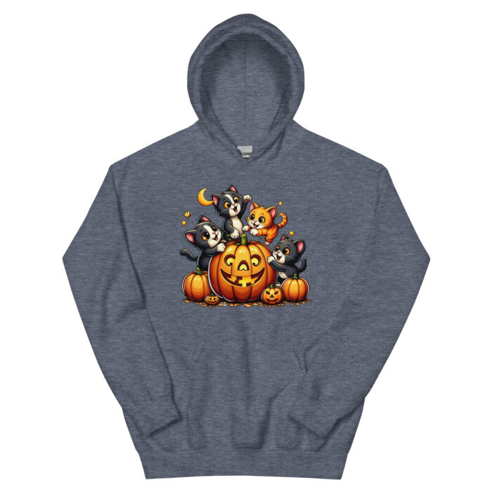 Kittens and Pumpkins Unisex Wacky Hoodie - Image 10