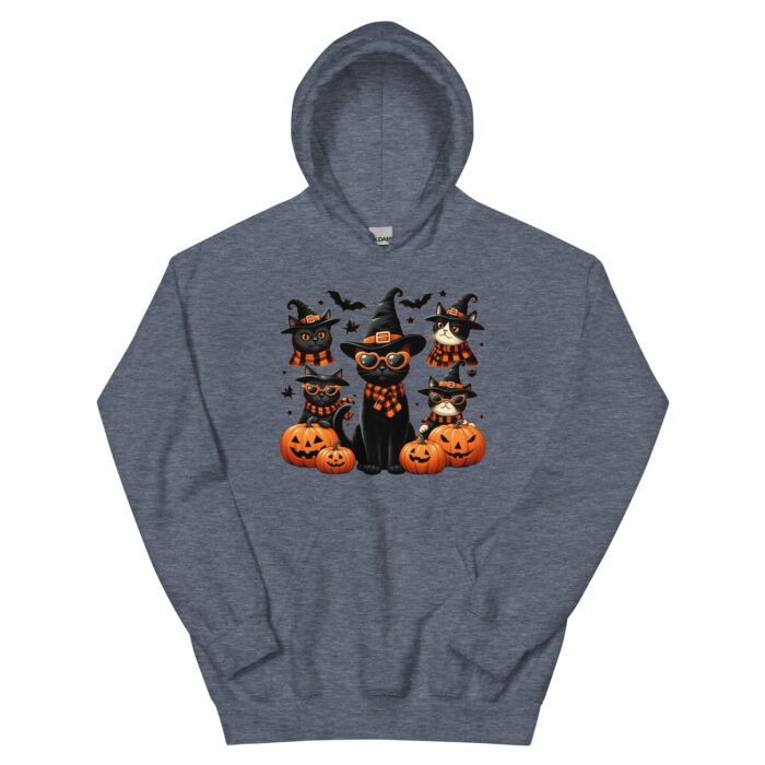 Spooky Cat Squad Unisex Wacky Hoodie - Image 8