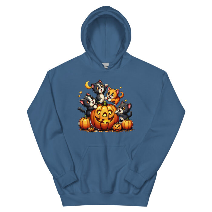 Kittens and Pumpkins Unisex Wacky Hoodie - Image 9