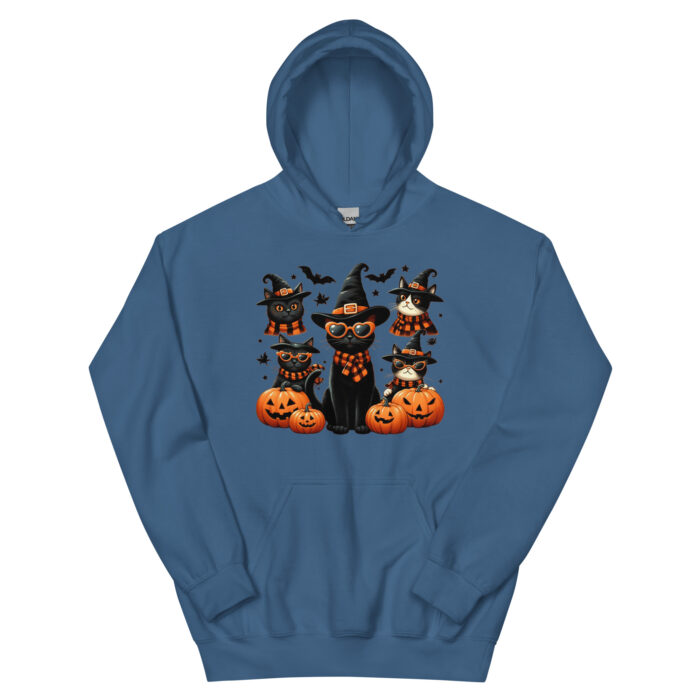 Spooky Cat Squad Unisex Wacky Hoodie - Image 7