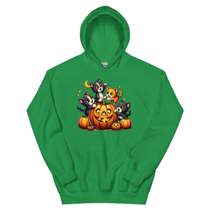 Kittens and Pumpkins Unisex Wacky Hoodie - Image 11