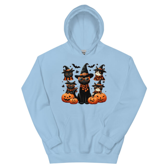 Spooky Cat Squad Unisex Wacky Hoodie - Image 12