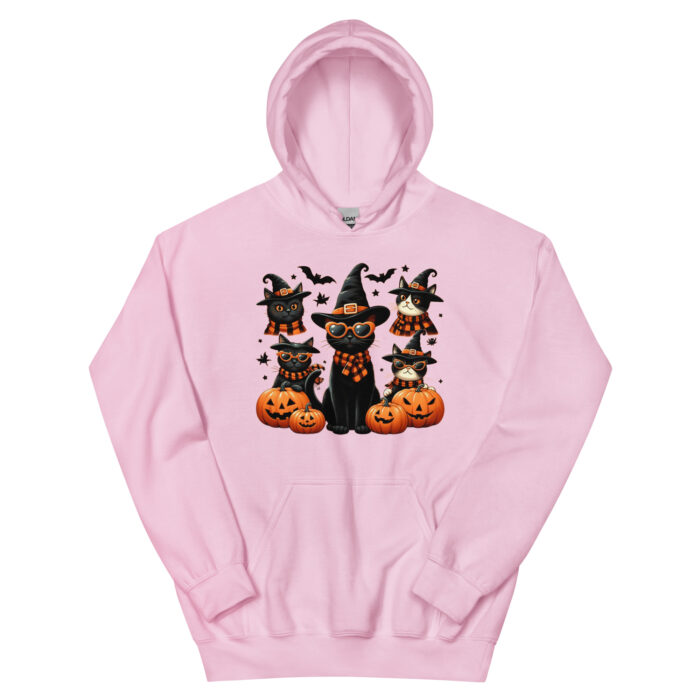 Spooky Cat Squad Unisex Wacky Hoodie - Image 14