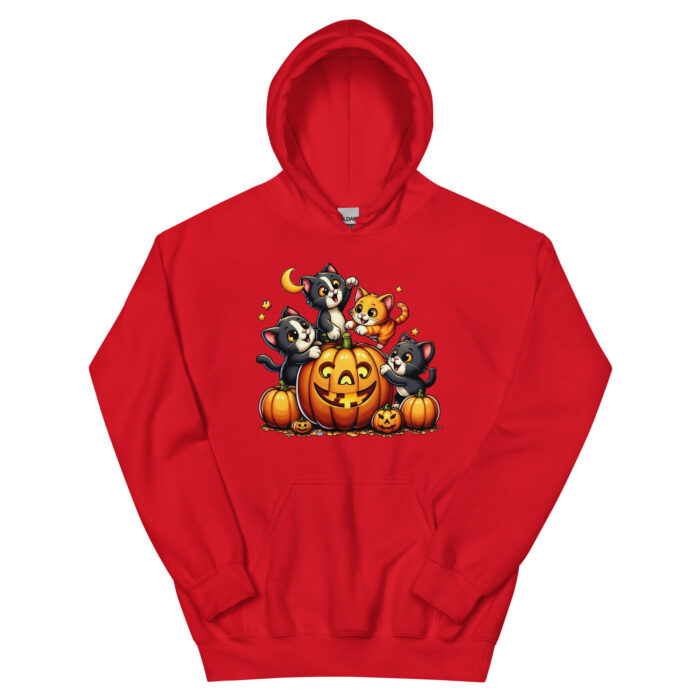 Kittens and Pumpkins Unisex Wacky Hoodie - Image 6