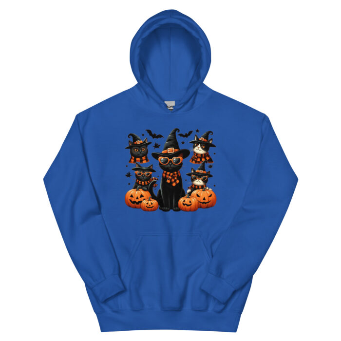 Spooky Cat Squad Unisex Wacky Hoodie - Image 6