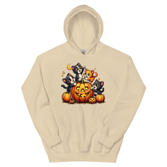 Kittens and Pumpkins Unisex Wacky Hoodie - Image 15