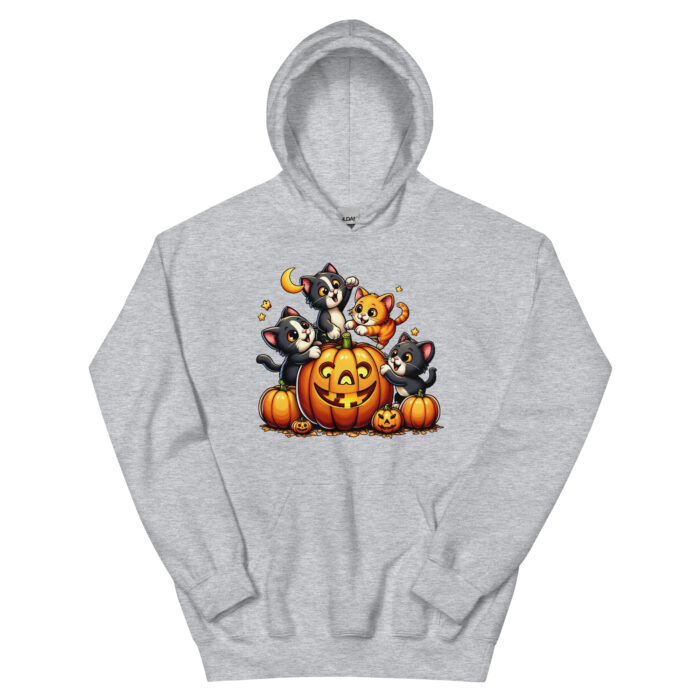 Kittens and Pumpkins Unisex Wacky Hoodie - Image 13