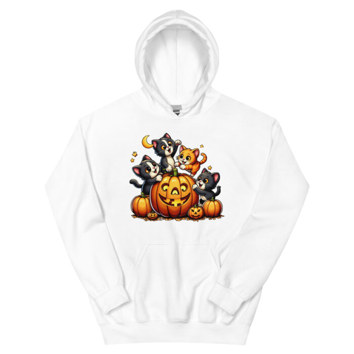 Kittens and Pumpkins Unisex Wacky Hoodie - Image 17