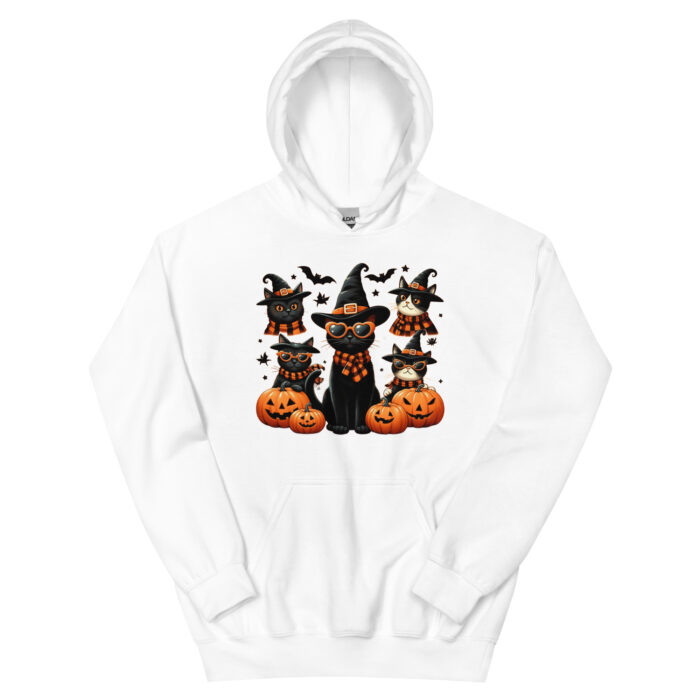 Spooky Cat Squad Unisex Wacky Hoodie - Image 15